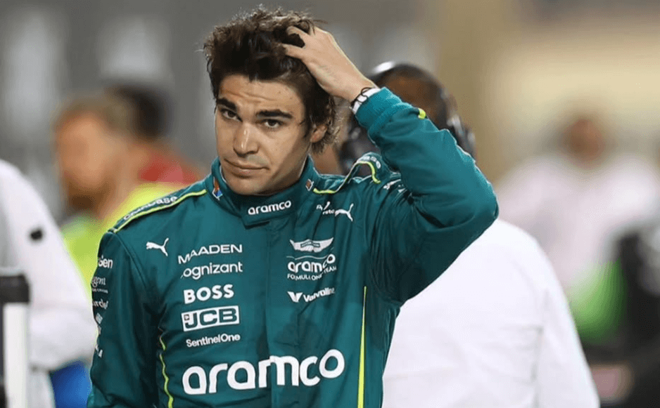 Lance Stroll en combinaison de course Aston Martin